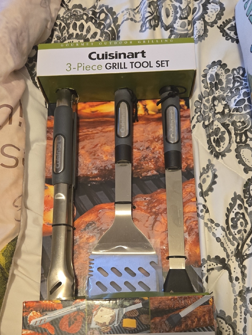 Cuisinart 3-Piece Grill Tool Set - Gray and Silver